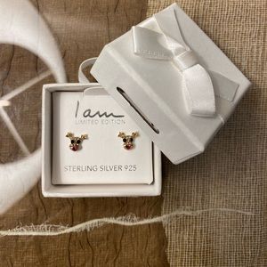 I am LIMITED EDITION STERLING SILVER 925 reindeer earrings 🤶🎅🛷🦌🎄❄️